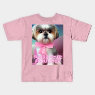 Unleash Your Furrr-Ever Fabulous Style with Our Shih Tzu Dog T-Shirt! Kids T-Shirt